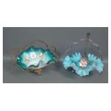 2 Victorian Decorated Framed Jelly Servers