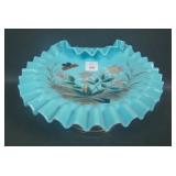 Victorian Blue Decorated Hand Grip Ftd Server