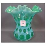 Fenton LGO Coin Dot # 1456 6" Vase