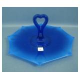 Imperial? Cobalt Center Handled Ruffled Tray