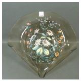 Harrack Amber Floral Decorated Brides Bowl