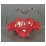 Consolidated Pigeon Blood Decorated Brides Bowl