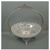 Victorian Crystal Frosted Star Pattern Brides Bowl