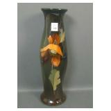 Weller? Brn/Grn Floral Decorated Paneled Swirl