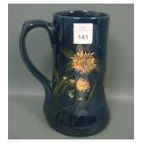 Weller Dickensware Dk Blue Glaze Decorated Stein