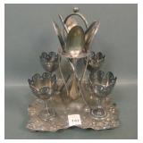 English Victorian Silverplate Piece Egg Set