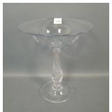 Steuben Crystal Flared Twisted Compote