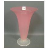 Steuben Rosalene /Alabaster Ftd Flared Vase