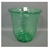 Steuben Pomona Green Swirl Vase