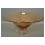 Pairpoint Amber/Crystal Etched Grape Compote