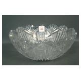 Signed Libbey Geometric Cut Glass Bowl