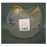 Mont Joy Crystal Frosted Decorated Rose Bowl