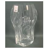 Orrefors Lg Concentic Ribbed Bulbous Vase