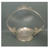 Signed Meriden SP Flat Base Brides Bowl Frame