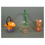 Three Piece Bohemian Czech Glass Lot