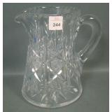 Signed Hawkes Cut Crystal Water Pitcher
