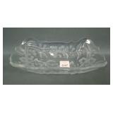 Signed Libbey Cut/Etched Relish Tray