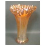 Fenton Marigold Butterfly & Berry 6 1/2" Vase
