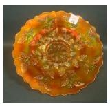 Fenton Dk Marigold Holly Plate