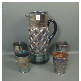 Dugan Purple Grapevine Lattice 7 Pc Tankard Set