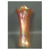 Fenton Marigold Butterfly & Berry 7 1/4" Vase