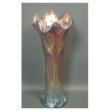 Fenton Amethyst Diamond Rib 9 3/4" Vase