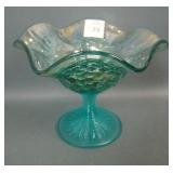 Aqua Imperial Grape Ruffled Compote