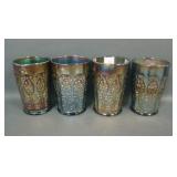 4 Fenton Blue Milady Tumblers
