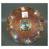 Imperial Amethyst Scrolll Embossed Ind. Berry Bowl