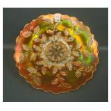 Fenton Dk Marigold Holly 9 1/2" Plate