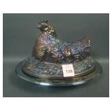 Sowerby Blue Nesting Hen Covered Butterdish