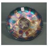 Fenton Blue Vintage Grape 9 1/2" ICS Bowl