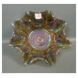 Imperial Smoke Diamond Ring 9 1/4" Ruffled Bowl