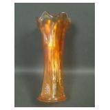 Fenton Marigold Butterfly & Berry Vase