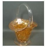 Dugan Marigold Big Basketweave Handled Basket