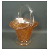 Dugan Marigold Big Basketweave Handled Basket