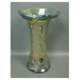 Imperial Green Beaded Bullseye 8" Vase