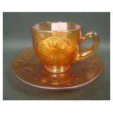 Fenton Dk. Marigold Kittens Cup & Saucer