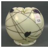 Fenton1976 Barber Hanging Hearts Rose Bowl