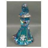 Fenton Blue Decorated Carnival Glass Bridesmaid