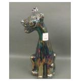 Fenton Purple Carnival Glass Alley Cat Figure