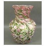 Fenton Vasa Murrhina Rose Adventurine Vase