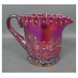 Fenton Red Carnival Glass Whimsy Sea Coast Creamer