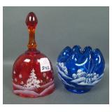 Two Fenton Winter Scene Items