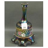 Fenton Purple Carnival Glass Decorated Bell