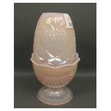 Fenton Pink Opaque Iridised Pineapple Fairy Lamp