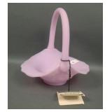 Fenton Lavender Satin Water Lily Basket