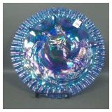Fenton Blue Farmyard Chop Plate
