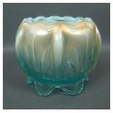 Fenton/ Levay Aqua Opal Cactus Ftd Rose Bowl
