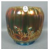Fenton Indigo Blue Carnival Glass Bouquet Vase